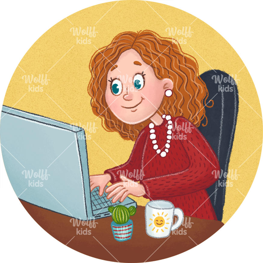 Einzelner Magnet: Mama arbeitet (im Homeoffice)